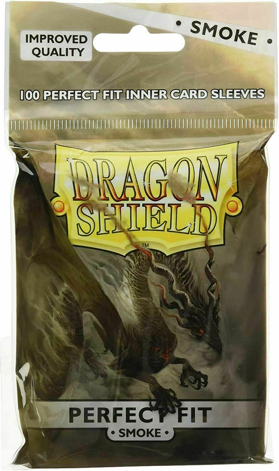 Dragon Shield Sleeves - Perfect-Fit Smoke 100 Pieces