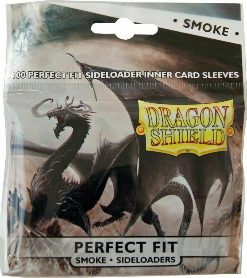 Dragon Shield Sleeves - Perfect-Fit Sideloader Clear/Smoke 100 Pieces Racoon Cave Dragon Shield Sleeves - Perfect-Fit Sideloader Clear/Smoke 100 Pieces Racoon Cave