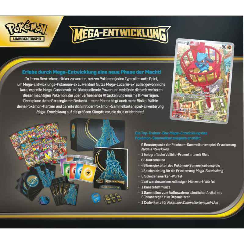 PKM – Mega-Entwicklungen – Top-Trainer-Box – Lucario – DE