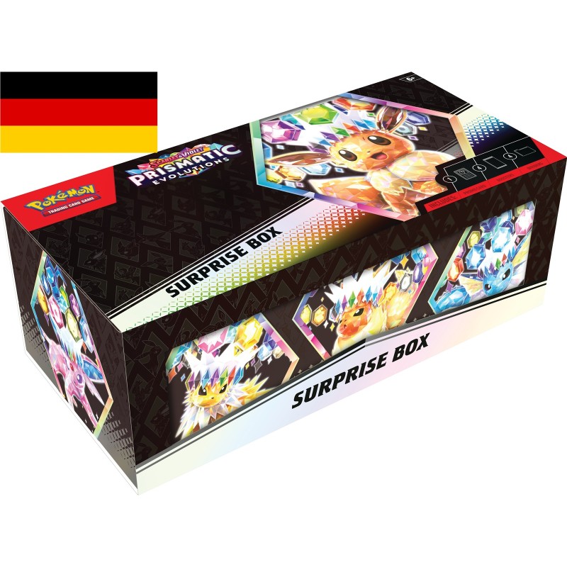PKM Überraschungsbox – Karmesin & Purpur: Prismatische Entwicklungen DE