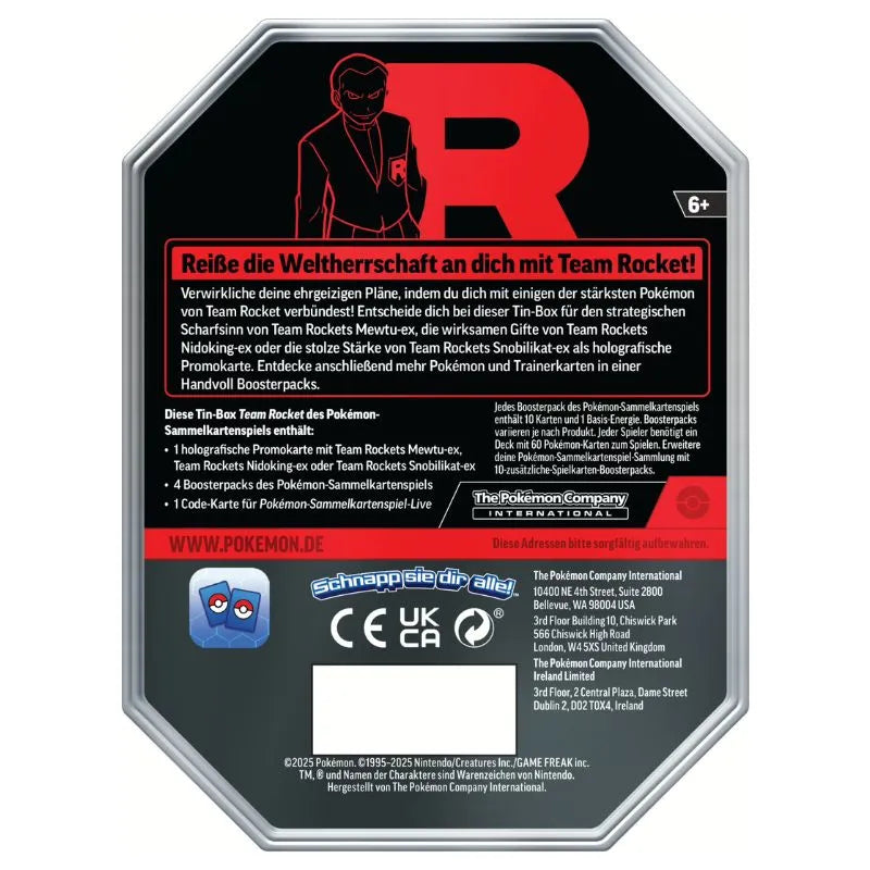 PKM – KP 10 – Team Rockets Mewtu-ex Tin – DE