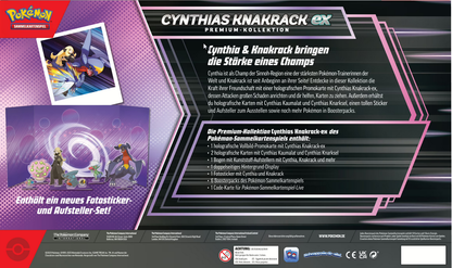 Pokémon – KP 10 – Ewige Rivalen – Premium-Kollektion – Cynthia Knakrack-ex – DE