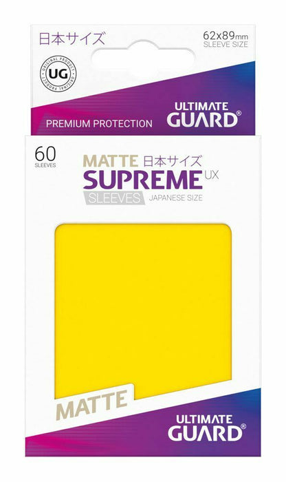 Ultimate Guard Sleeves - Supreme UX Matte Yellow Japanese Size 60 Pieces