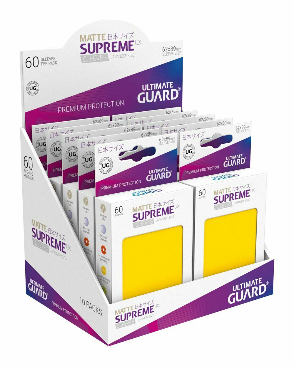 Ultimate Guard Sleeves - Supreme UX Matte Yellow Japanese Size 60 Pieces