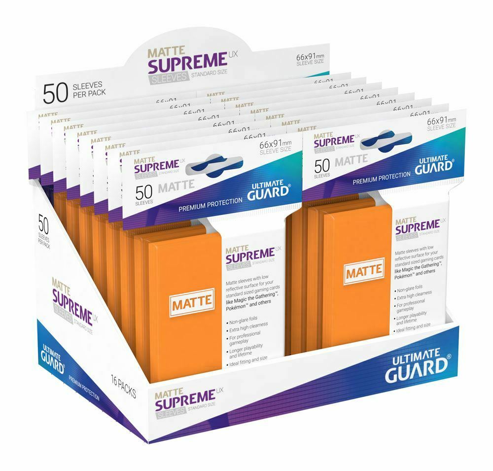 Ultimate Guard Sleeves - Supreme UX Matte Orange 50 Pieces