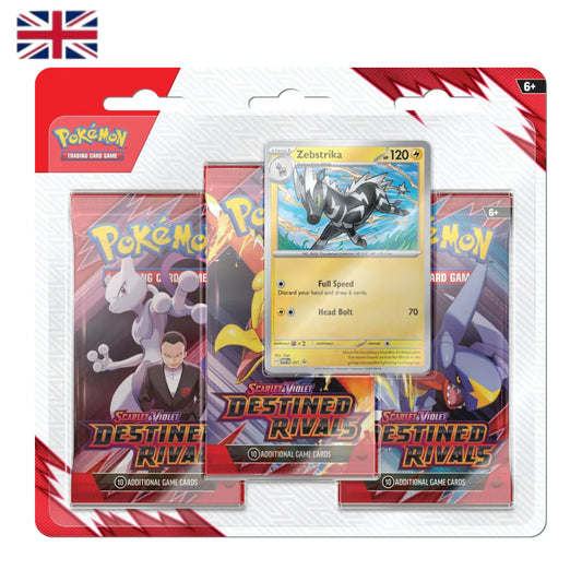 Pokémon TCG: Scarlet & Violet 10 – Destined Rivals 3-Pack Blister Zebritz (EN)