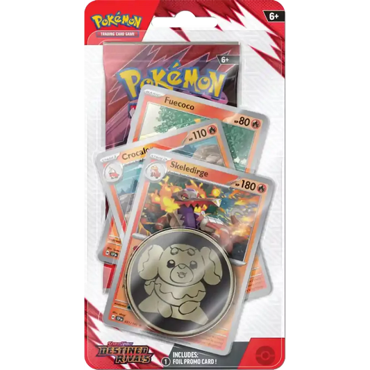Pokémon – Scarlet & Violet – SV10 – Destined Rivals – Premium Checklane Blister – Skelokrok – EN - Racoon Cave